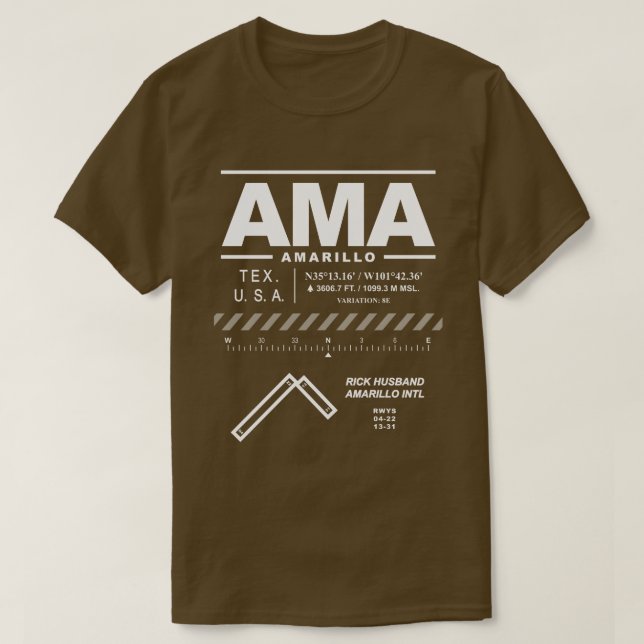 Rick Husband Amarillo International Airport AMA T-Shirt (Design vorne)