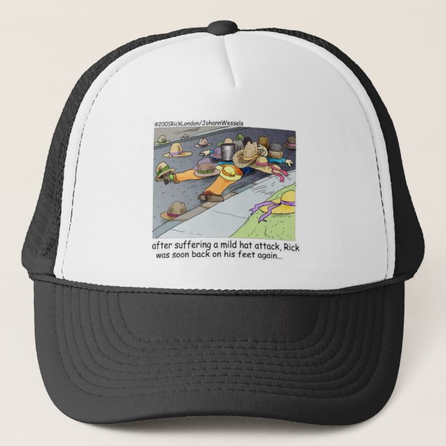 Rick leidet unter einem Cartoon, der Geschenke und Truckerkappe (Vorderseite)