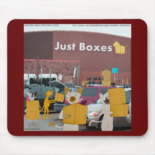 Rick London Big Box Stores for Cats Comic Mousepad (Vorne)