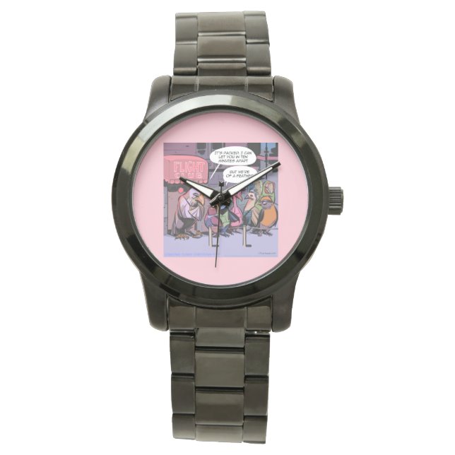 Rick London "Birds of a Feather" Comic Watches Armbanduhr (Vorderseite)