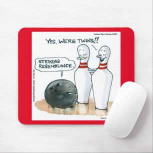 Rick London Cartoon Funny Bowling Comic Mousepad