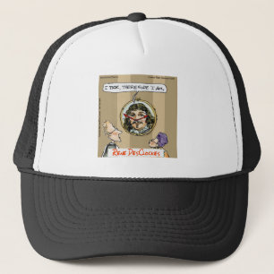 Rick London Cartoon Funny Descartes Clock Truckerkappe