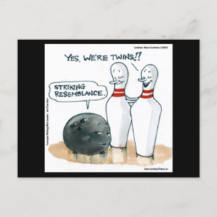 Rick London Cartoons Lustige Bowling Comic Postkarte
