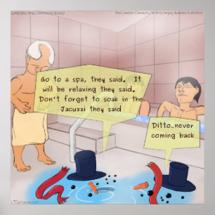 Rick London Comic Snowman Drôle Poster