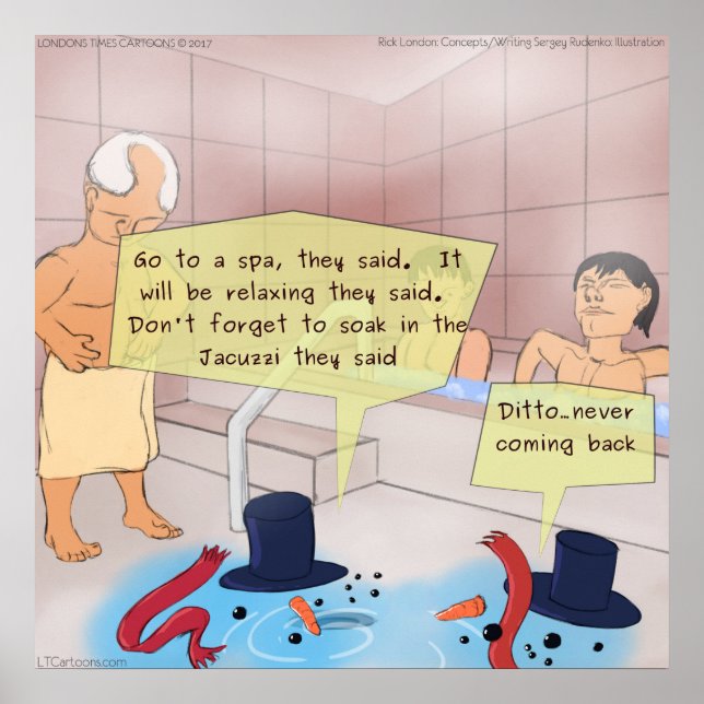 Rick London Comic Snowman Drôle Poster (Devant)