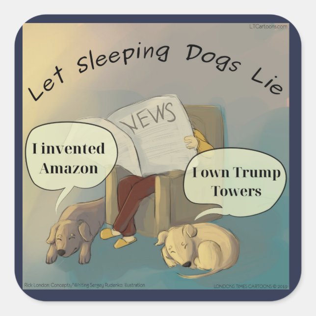 Rick London Comic Stickers "Lass Sleeping Dogs Lie (Vorderseite)