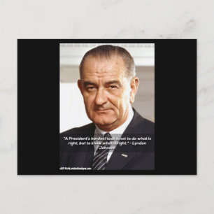 Rick London Designs LBJ "Wissen, was richtig ist" Postkarte