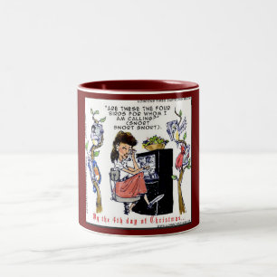 Rick London Ernestine Calling Birds Weihnachten Zweifarbige Tasse