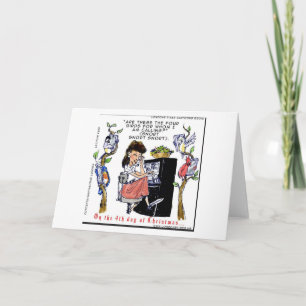 Rick London Ernestine ruft Birds Xmas auf Karte