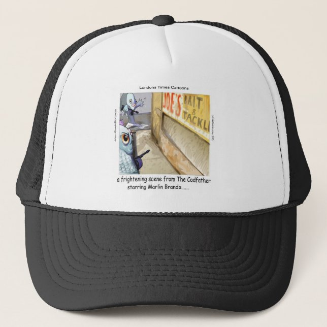 Rick London Fish Mafia Funny Gifts Truckerkappe (Vorderseite)