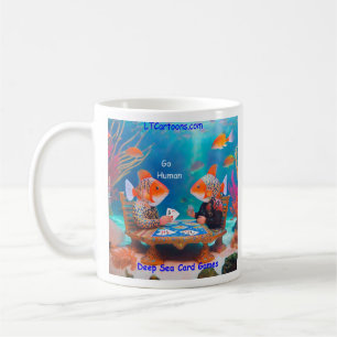 Rick London Fish Playing "Go Fish" Kartenspiel Com Kaffeetasse