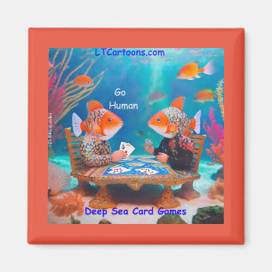 Rick London Fish Playing "Go Fish" Kartenspiel Com Magnet