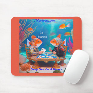 Rick London Fish Playing "Go Fish" Kartenspiel Com Mousepad