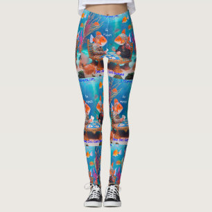 Rick London Fish spielt "Go Fish" Kartenspiel Comi Leggings