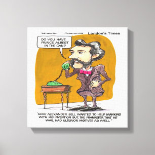 Rick London Funny Alexander Bell Phone Prank Print Leinwanddruck