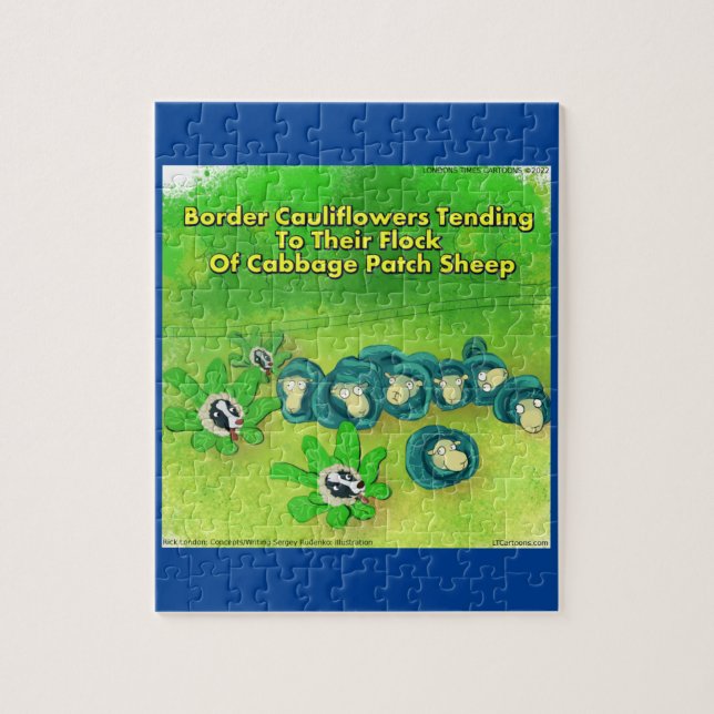 Rick London Funny Border Collie Blume Comic (Vertikal)