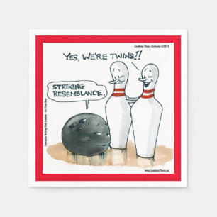 Rick London Funny Bowling Comic Serviette