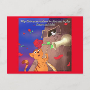 Rick London Funny Cat Romeow & Juliet Postkarte
