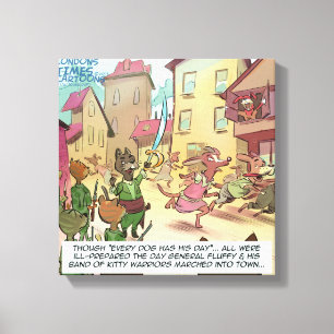 Rick London Funny Dogs Vs Cats Canvas Print Leinwanddruck