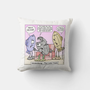 Rick London Funny Hindenburg Cartoon Cotton Pillow Kissen