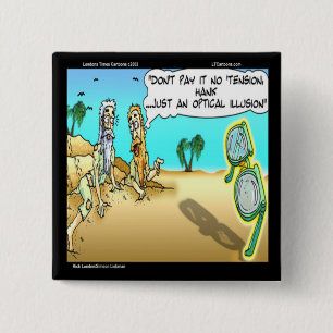 Rick London Funny Optometrist Illusion Button