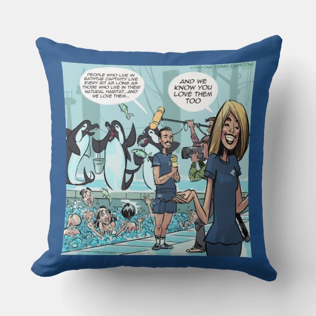 Rick London Funny Orca Rache Jumbo Cotton Pillow Kissen (Vorderseite)