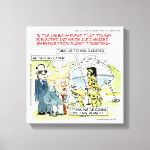 Rick London Funny Planet Trump Leinwanddruck