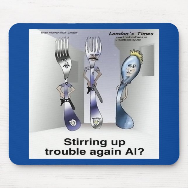Rick London Funny Silverware Police Mousepad (Vorne)