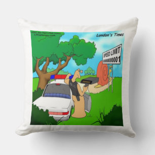Rick London Funny Traffic Polizist Throw Pillow Kissen