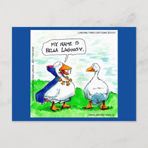 Rick London Lustige Gans Vampir mit Glocken Postkarte