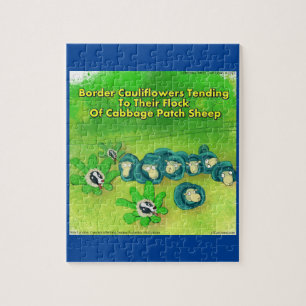 Rick London Lustiger Border Collie Blumen Comic 