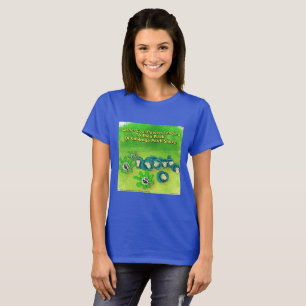 Rick London Lustiger Border Collie Blumen Comic T-Shirt