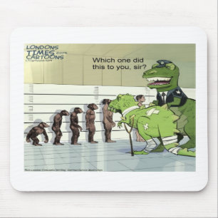 Rick London Lustiger Dinosaurier Polizei Gegenüber Mousepad