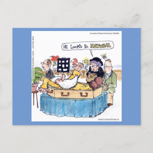 Rick London Old Hippie Beerdigung Lustiger Comic  Postkarte