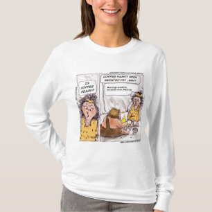 Rick London Prähistorischer Kaffee Lustiger Cartoo T-Shirt
