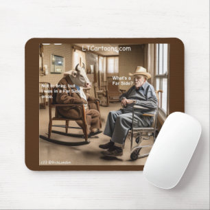 Rick London Rentner Far Side Kuh mag es zu prahlen Mousepad