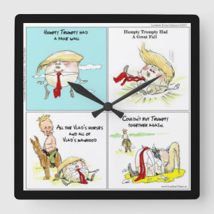 Rick London "Trumpty Dumpty" Funky Wall Horloge