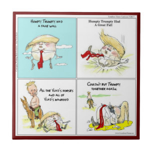 Rick London "Trumpty Dumpty" Funny Keramik Tile Fliese