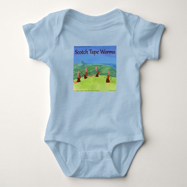 Rick London Worms of Scotland Comic Baby Strampler (Vorderseite)