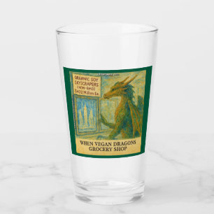Rick Londons lustiger veganer Drachen-Einkaufsgang Glas