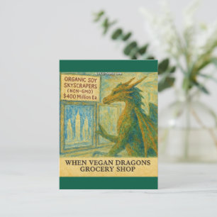 Rick Londons vegane lustige Einkaufstour beim Drac Postkarte