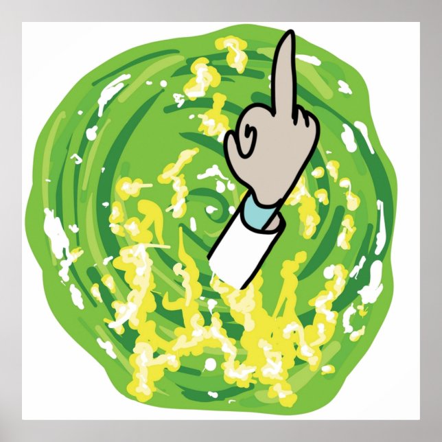 Rick Middle Finger Poster (Vorne)
