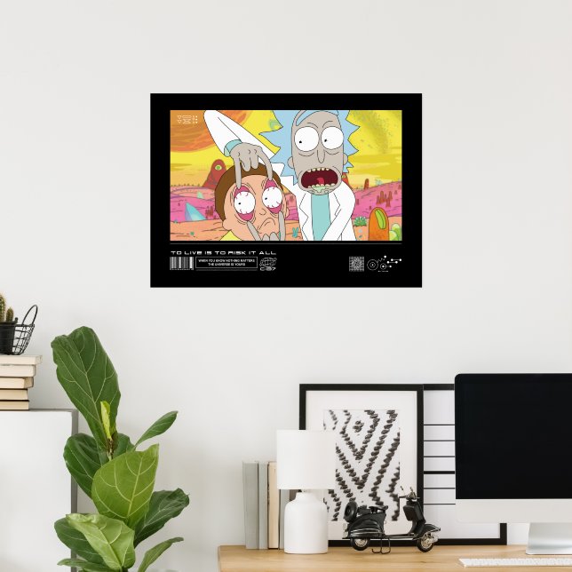 Rick Opening Morty's Eyes Quote Graphic Poster (Heimbüro)