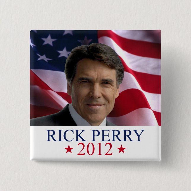 Rick Perry 2012 für Präsident pinback Knopf Button (Vorderseite)