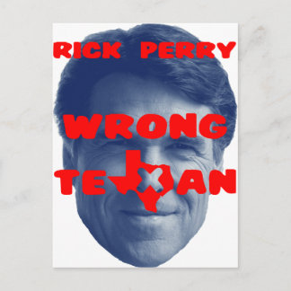 Rick Perry - Falsch Texan Postkarte