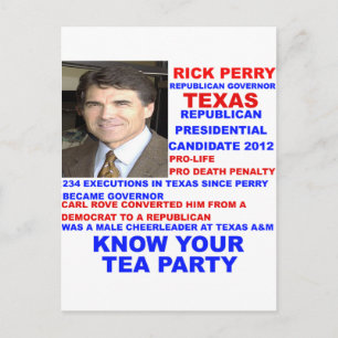 Rick Perry, Gouverneur des texanischen Tea-Party Postkarte