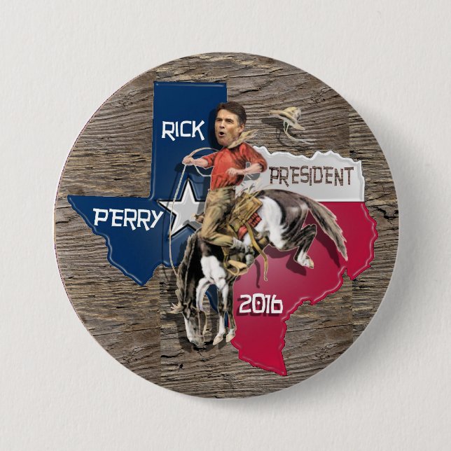 Rick Perry wildes PferdBuckaroo 2016 Button (Vorderseite)