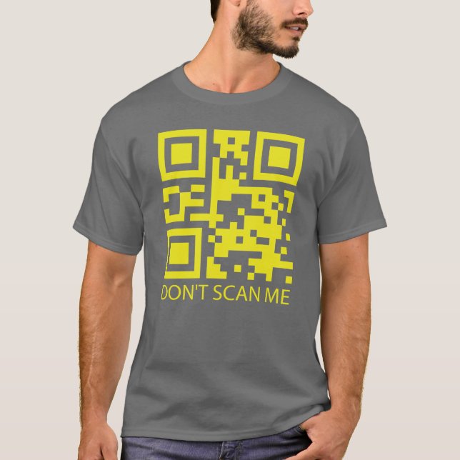 Rick Roll lustiger QR-Scan-Code scannen mich nicht T-Shirt (Vorderseite)