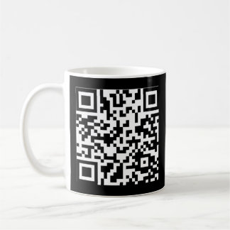 Rick Roll QR Code Aufkleber Kaffeetasse