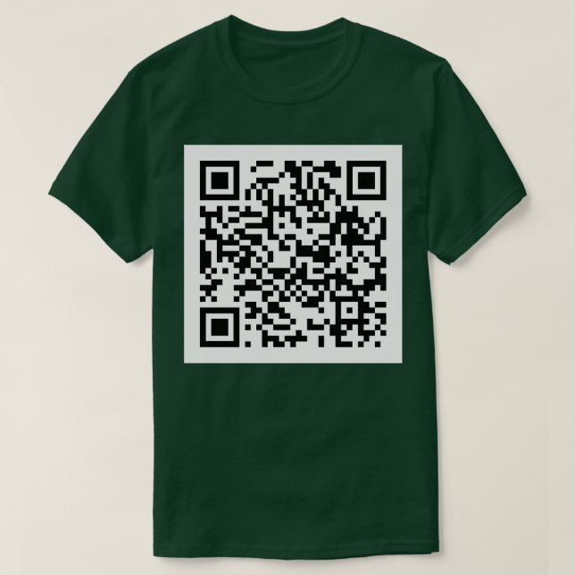 Rick Roll QR Code Becher T-Shirt (Design vorne)